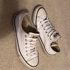 White leather chucks